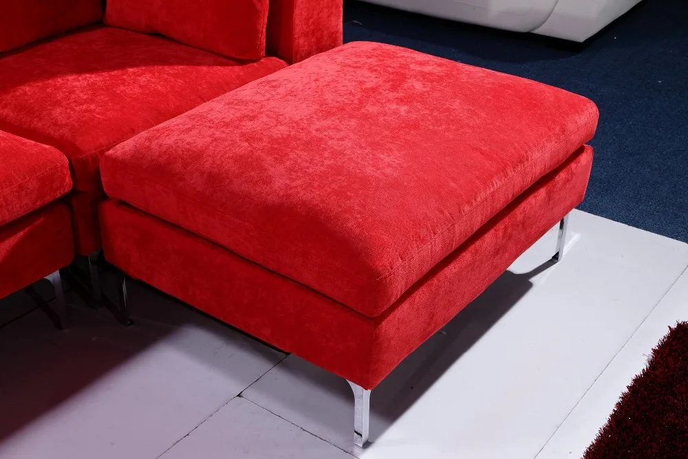 Большой красный бархатный диван комплект 0411 AF099|fabric sofa set|sofa setvelvet set |