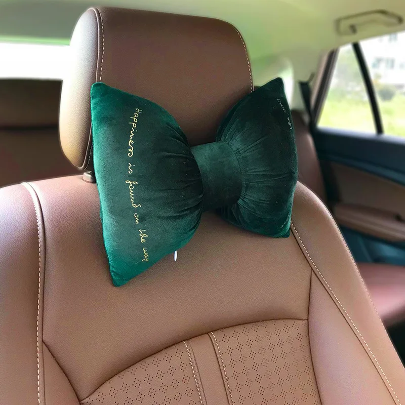 Оригинальный дизайн золотой бархат подголовник автомобиля подушка для шеи в