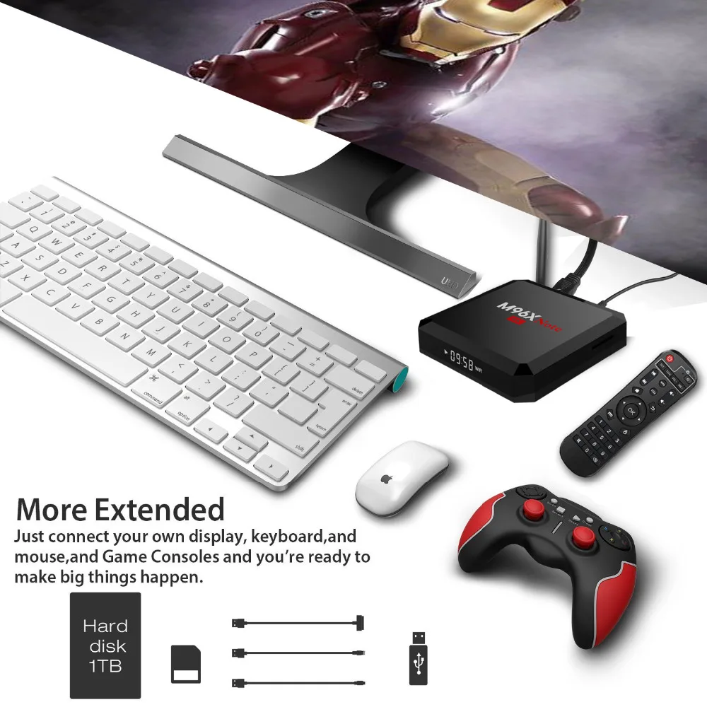 Оптовая продажа M96X NOTE 2G 16G S905X android smart tv телеприставка google play store скачать