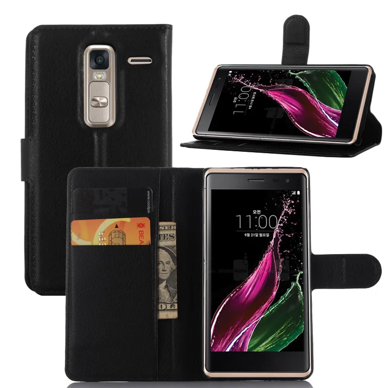 Для LG Класса H740 F620 Карточки Бумажника Случаях Стент Личи Pattern дело Флип Кожаный