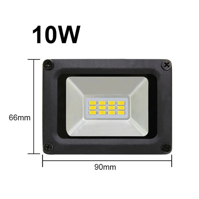 10W 220V Горячая водонепроницаемый 10 Вт 20 Вт 30 Вт 50 Вт 100 Вт Светодиодный прожектор светильник SMD светодиодный прожектор отражатель светодиодный прожектор светильник уличный светильник ing - Испускаемый цвет: 10W 220V