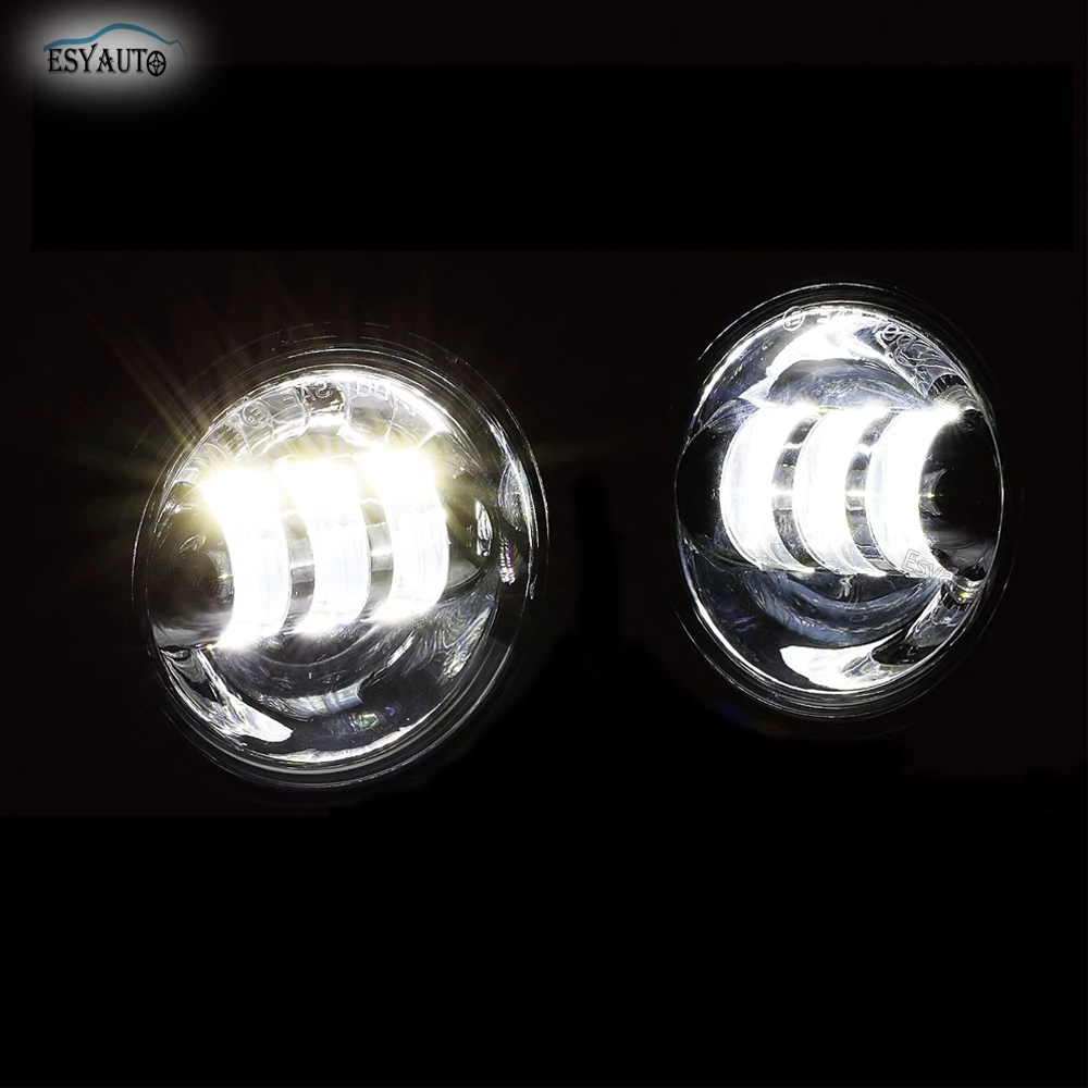 4 Inch Fog Lights 30W Led 4'' Lamp PC Len Projector Lamps Bulb + Smoke Front Turn Signal light for Jeep | Автомобили и