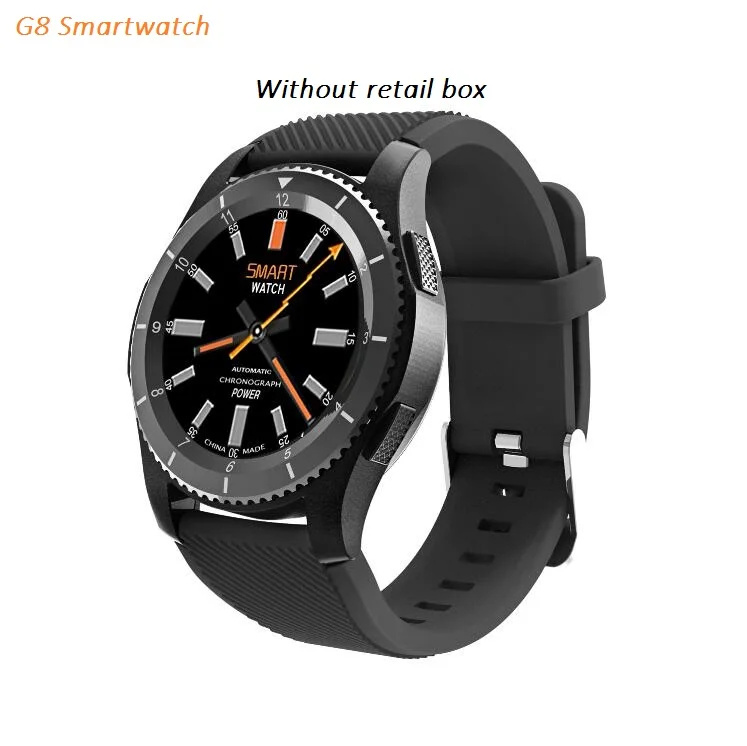 black without box № 1 G8 Smartwatchs Bluetooth 4,0 SIM карты вызова сообщение напоминание монитор сердечного ритма умные часы для Android Apple ios - Цвет: black without box