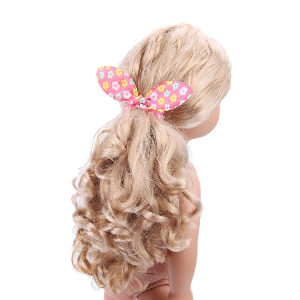 10 шт. кукольный головной убор из сатина и ткани Великолепная цветная резинка для