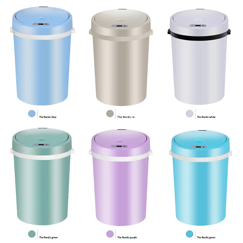 

15L Rubbish Bin Automatic Inductive Type Trash Can Smart Sensor Home Bathroom Dustbin Storage Barrels AI Future Intelligen Life