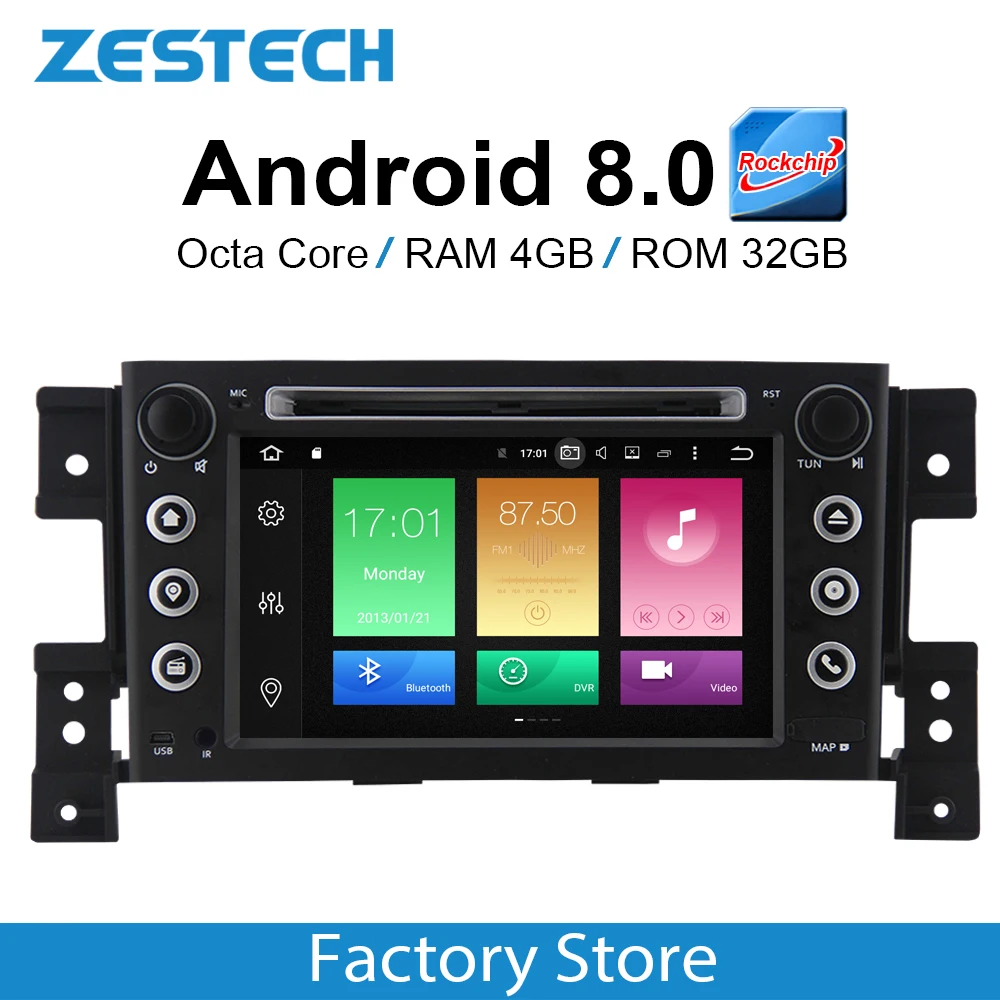 ZESTECH android 8 0 2 din радио dvd плеер для Suzuki Grand Vitara 2011 2005 Авторадио gps Видео автомобильный