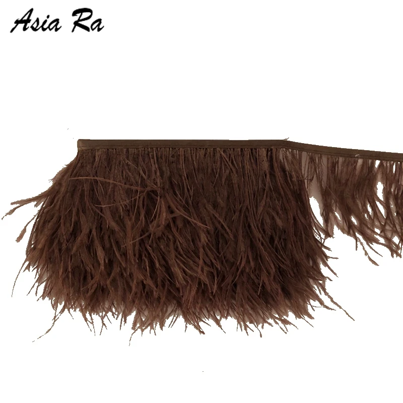 10 метров длинное качество Страусиная Обрезка волос Ткань боковина/юбка на