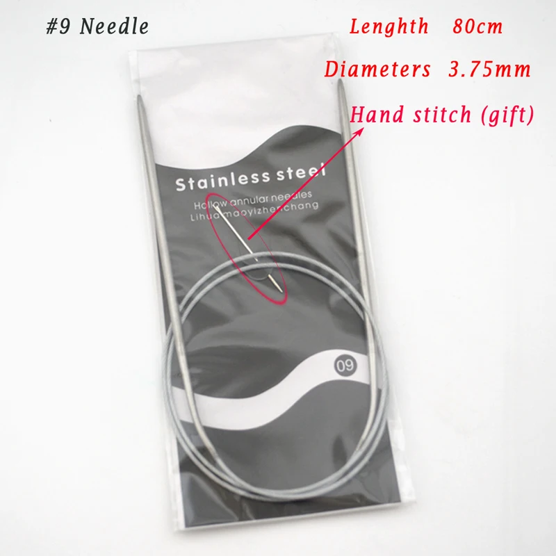 Прочные круглые спицы из нержавеющей стали 3 75 мм вязаный крючком крючок длина 80