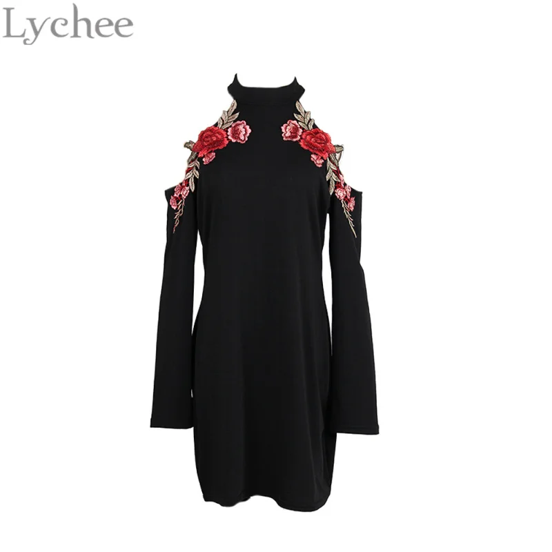 Элегантное шикарное Сексуальное Женское Платье Lychee с цветочной вышивкой и