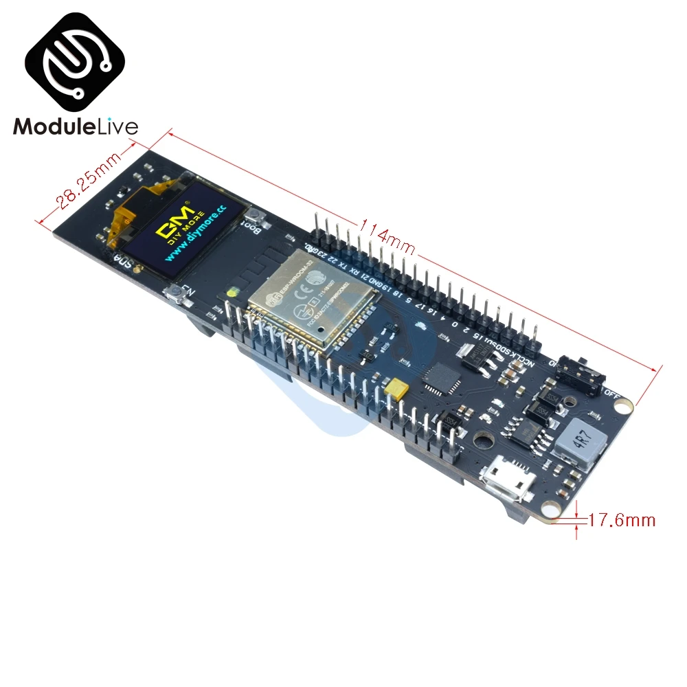 ESP32 ESP-32 ESP8266 0 96 дюймов &quotжелтый синий oled-дисплей 18650 литиевая батарея WiFi Bluetooth