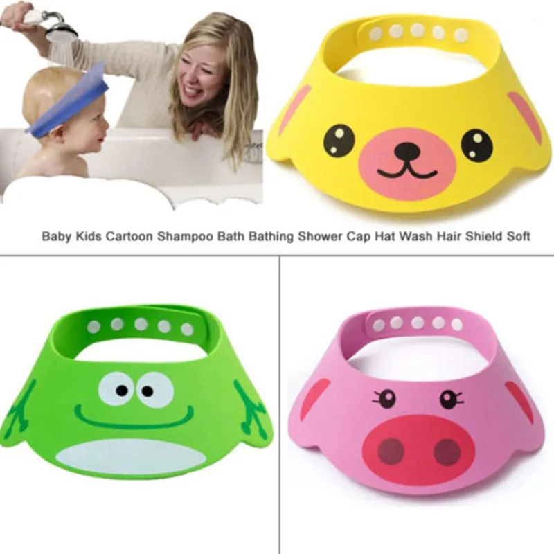Baby Care мягкие детские дети мультфильм Шампунь Ванна Душ для купания регулируемая крышка Hat мытья волос Щит Bathy защиты