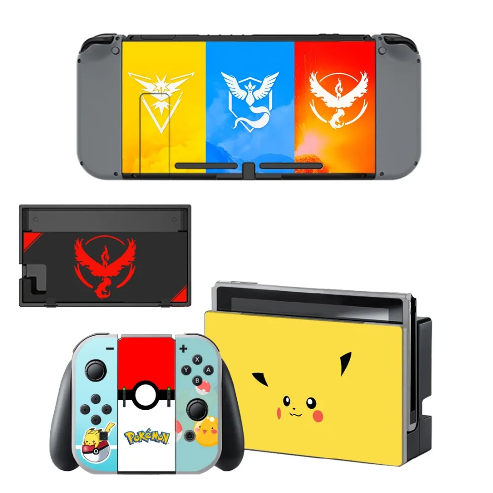 Виниловые наклейки для nintendo Switch для консоли nintendo Switch и контроллера-для Pokemon GO Pikachu