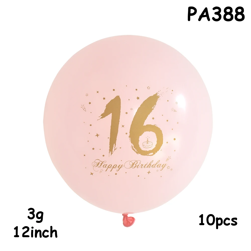 PA388 18 день рождения балон вечерние гелиевый воздух воздушный шар 18 лет балон День Рождения украшения для взрослых 18-ые шарики ко дню рождения деко - Цвет: PA388