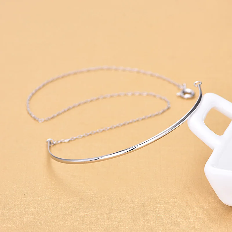 Браслеты из серебра 925 пробы простые изогнутые полукруглые многослойные Изящные