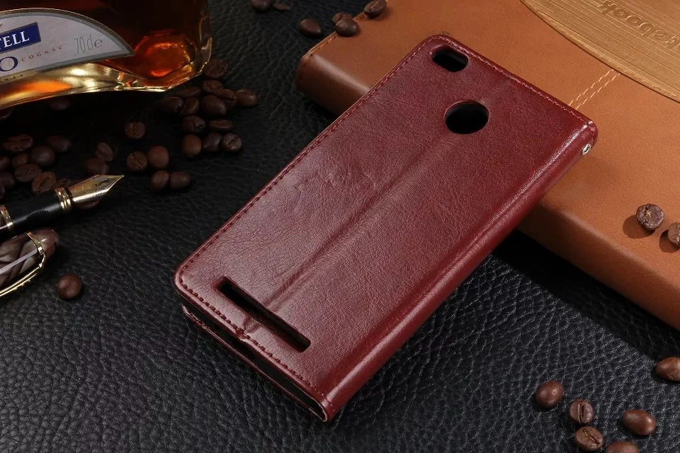 Кожаный чехол кошелек с откидной крышкой для xiaomi redmi 3s 4a 5a 4x5 6 plus note 5 4x mi 5S 5x 6x x2 5c