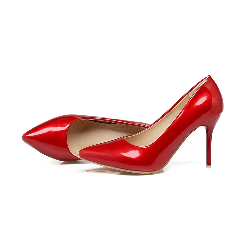 Женские туфли с острым носком Smirnova элегантные лодочки на тонком высоком каблуке большой размер 34 47