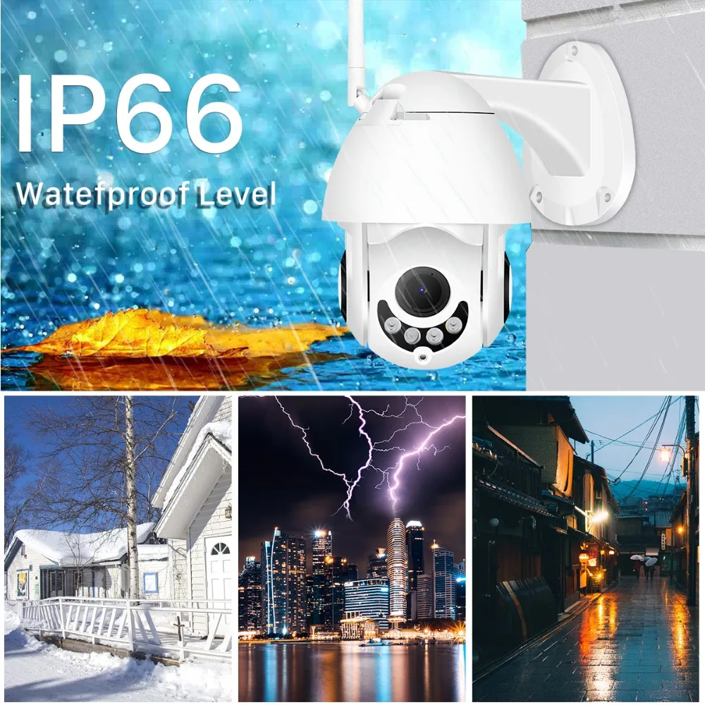1080P PTZ Wifi ip-камера для улицы 5X оптический зум скорость купольная Wifi камера 2MP IR 50 м ночное видение аудио ONVIF Беспроводная ip-камера