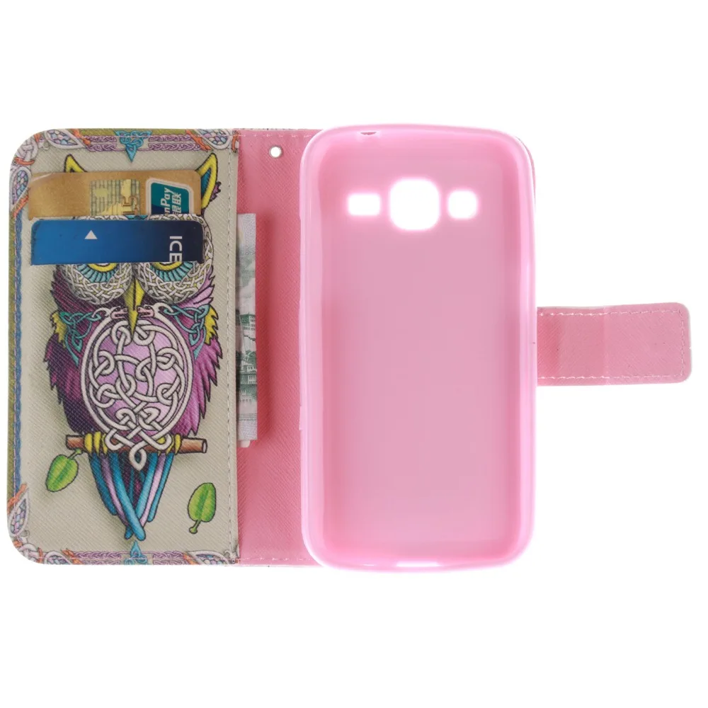 Чехол книжка из искусственной кожи с подставкой для Samsung Galaxy Core Prime Lte G360 G360H G360G