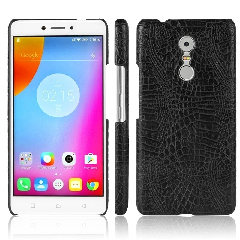 Чехол для Lenovo K6 Note Жесткий из поликарбоната с крокодиловым узором + задняя крышка