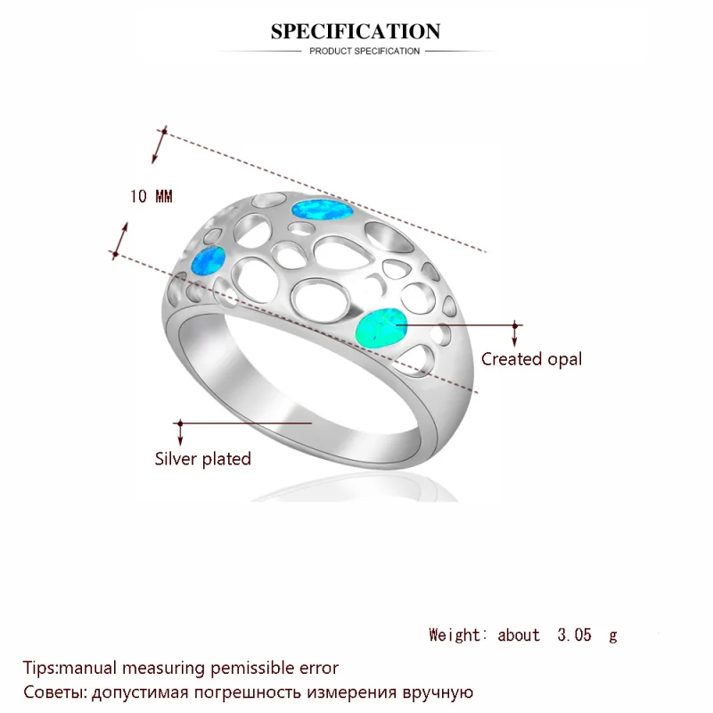 Cool style design Blue fire Opal Silver Stamped Rings fashion jewelry USA size #6.5 #6.75 #7.5 #7.75 OR452 hot selling|jewelry 925|jewelry