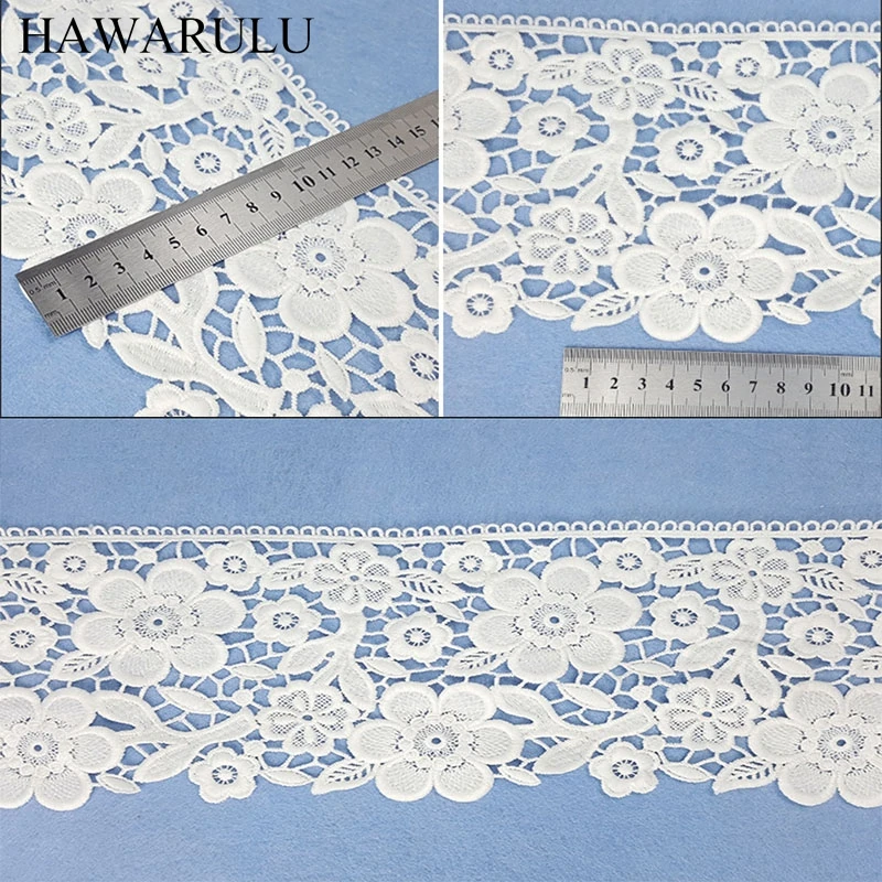 HAWARULU, 2 ярда, 3 цвета, сделай сам, ручная работа, Свадебная вечерняя ткань, тюль, кружево, африканская кружевная ткань, отделка, цветок, кружевная отделка, кружевная лента