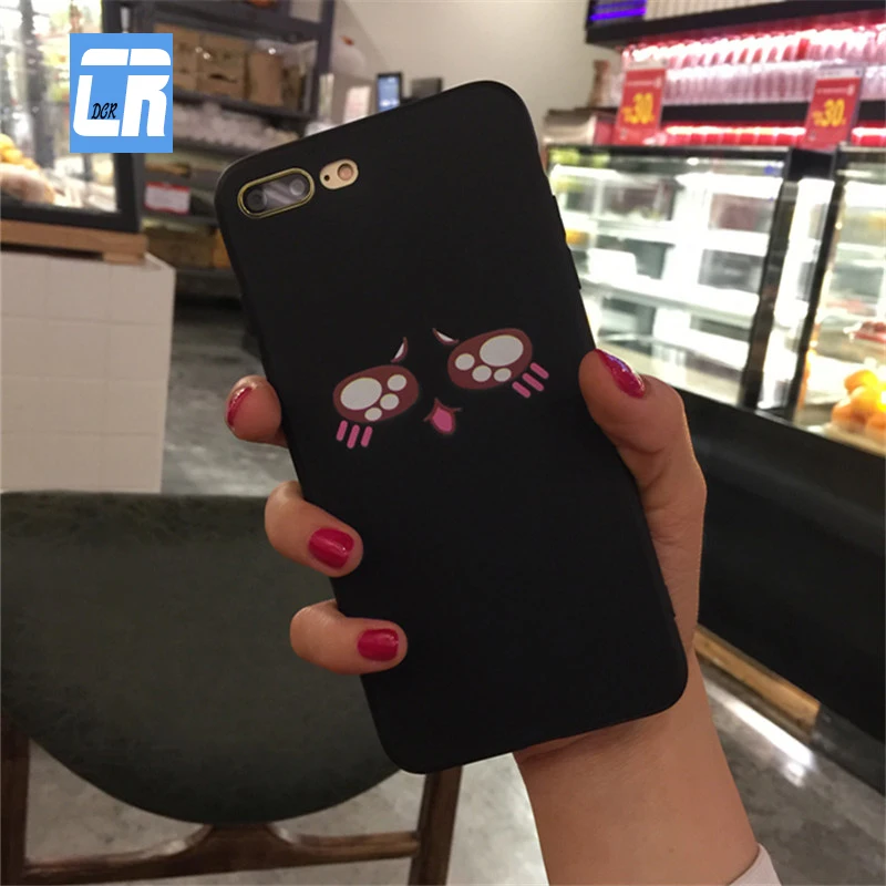 Милый простой черный мягкий тонкий чехол для Apple iPhone 5 5S SE 6 6S Plus 6s 7 8 plus силиконовые