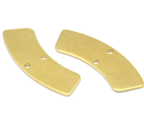 (28x8x0.80mm) D584 24pc. Сырья. Латунные прямоугольные подвески.(Без никеля и свинца).-d609.D584 - Окраска металла: (28x8x0.80mm) D584