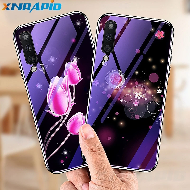 Красивый силиконовый чехол-рамка для samsung Galaxy A10 20 30 50 A70, новинка, закаленное стекло 7H