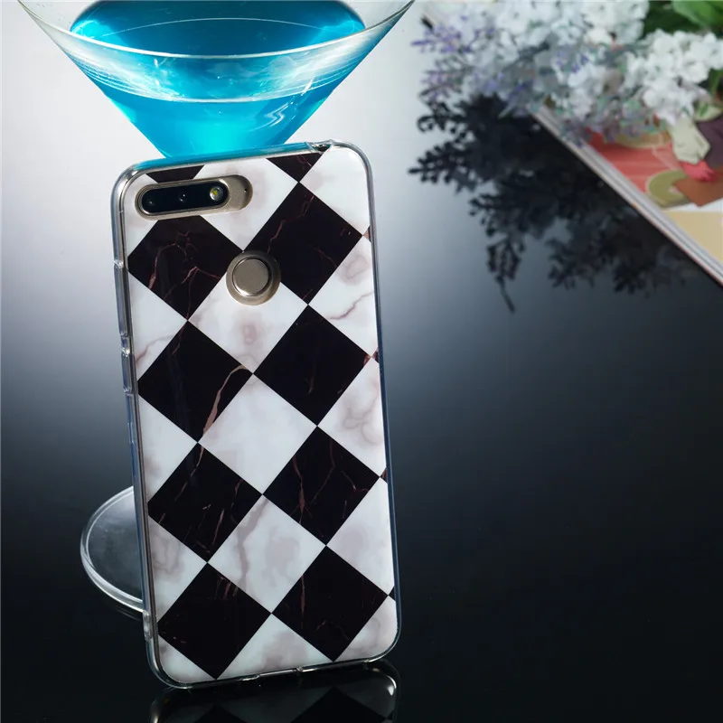 Huawei Honor 7A Pro, мраморный чехол для Coque Huawei Y6 Prime, чехол, чехол, цветной гранит, мягкий силиконовый чехол для телефона, Fundas