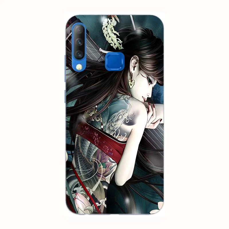 A54 Мягкий чехол для телефона Tecno Camon 11S 6," TPU чехол с принтом на заднюю панель Модный чехол с рисунком розы Fundas Para - Цвет: A54