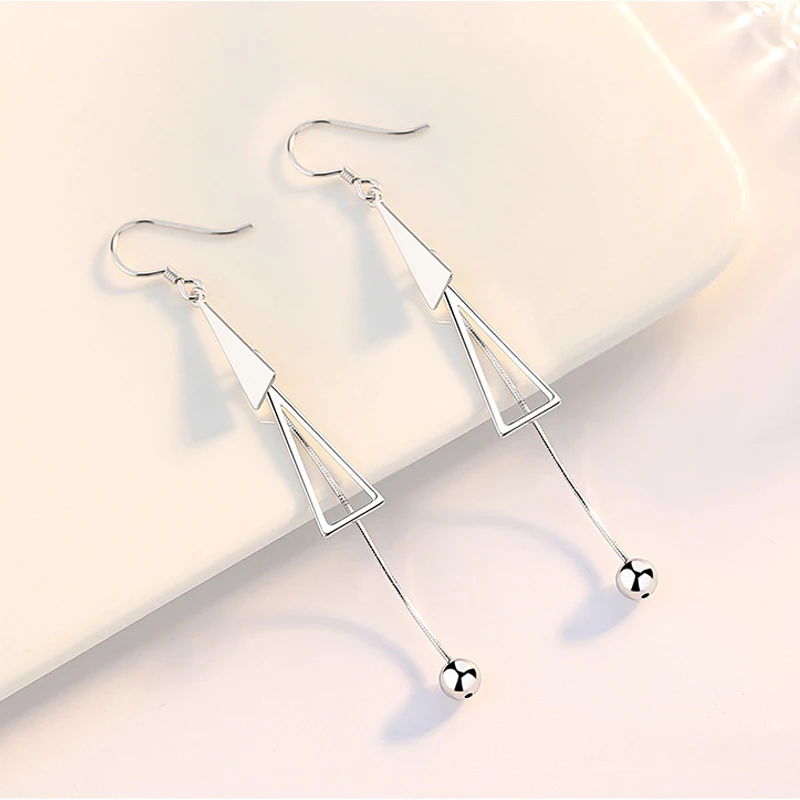Элегантные Простые геометрические длинные серьги с кисточками для женщин