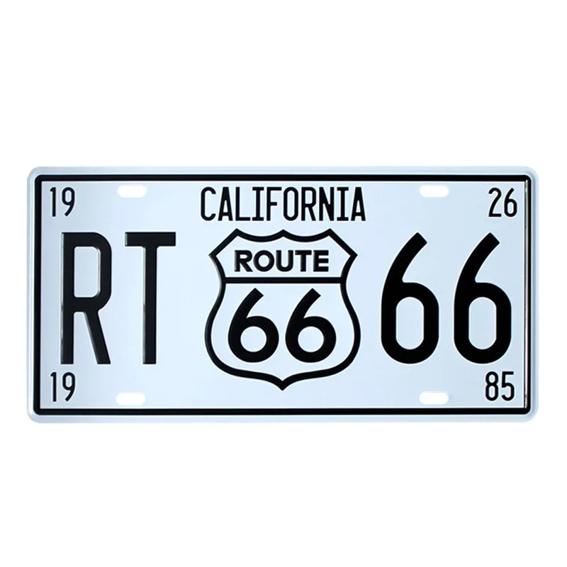 5 Американские винтажные металлические жестяные знаки Route 66 автомобильный номер номерной знак пластинчатая доска плакат Бар Клуб стена гараж картина для оформления дома 15*30 см - Цвет: 5