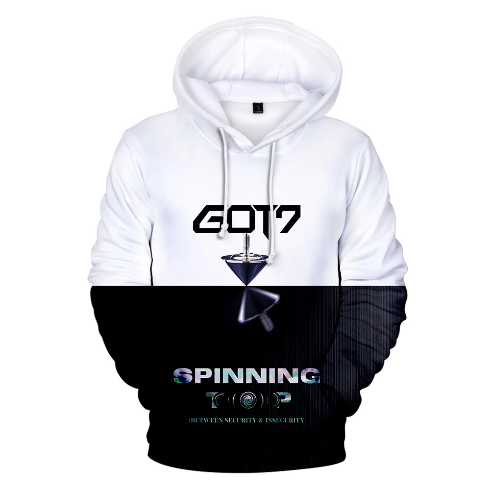 K pop GOT7 3d Толстовка с капюшоном модная мужская свободная толстовка для мальчиков