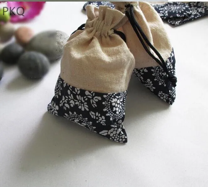 Маленькие льняные сумки на шнурке для ювелирных изделий 10 шт./лот сумка хранения