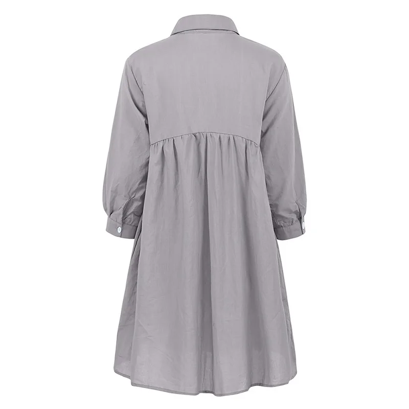 Женская блузка Romacci 4XL 5XL размера плюс однотонная с отворотом и рукавом 3/4