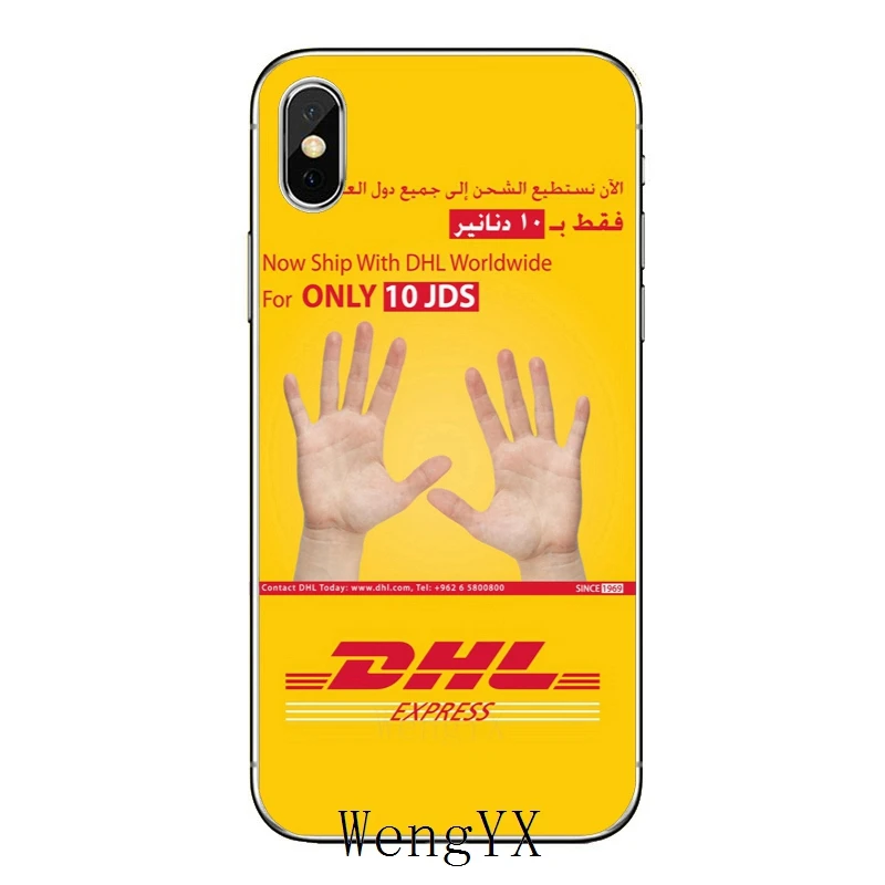 Модель жёлтого цвета роскошные логотип DHL для samsung Galaxy S3 S4 S5 S6 S7 край S8 S9 плюс mini Note 3 4 5 8 ТПУ мягкий чехол для мобильного телефона чехол - Цвет: A-01