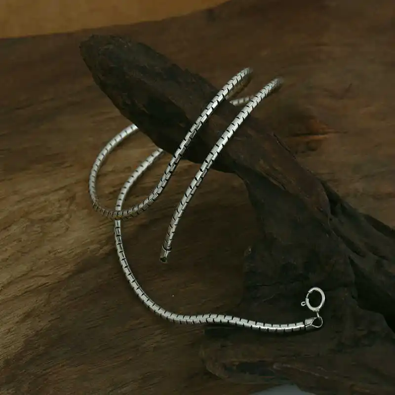 S925 sterling silver men's necklace personality fashion jewelry snake-shaped wild long section with chain 2018 new send lover's |