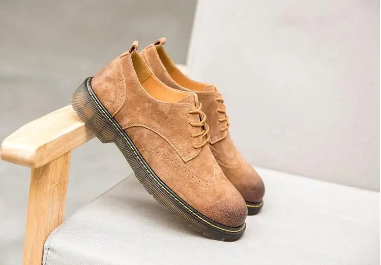

Shoes Men lace up smart casual dress shoes flats platform heighe increasing carved low top brogue shoes GradientRamp Male brogue