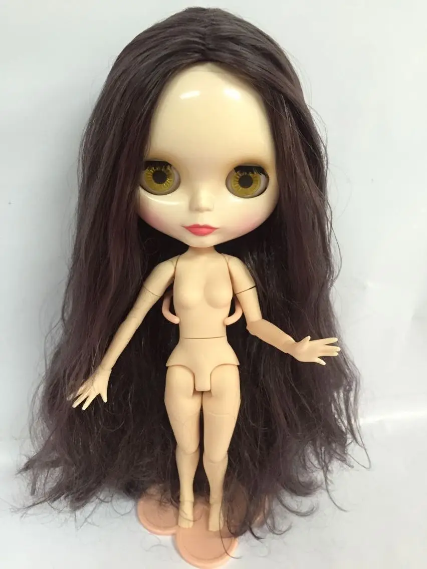 Бесплатная доставка кукла телесного цвета шарнирная бледно-фиолетовая
