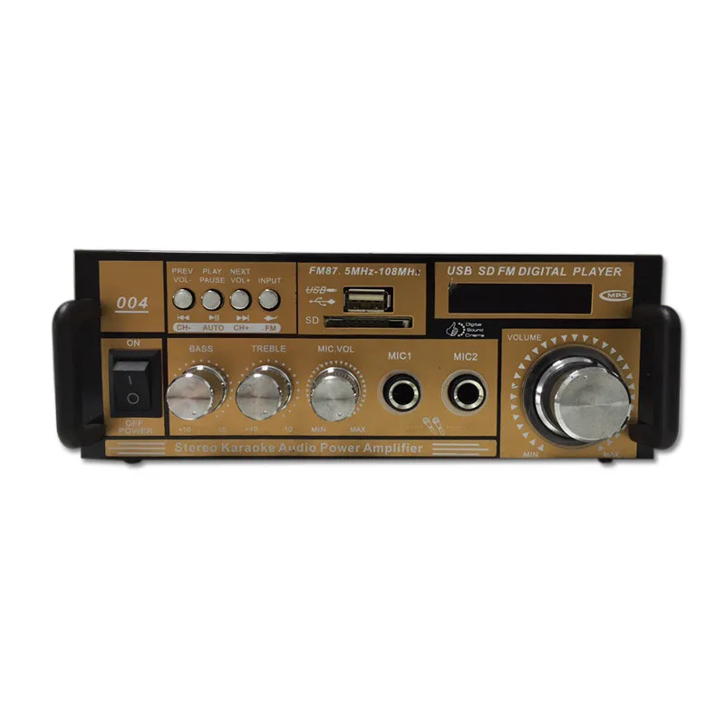 Мини автомобиль Мощность звук Усилители домашние MP3 Радио аудио стерео бас