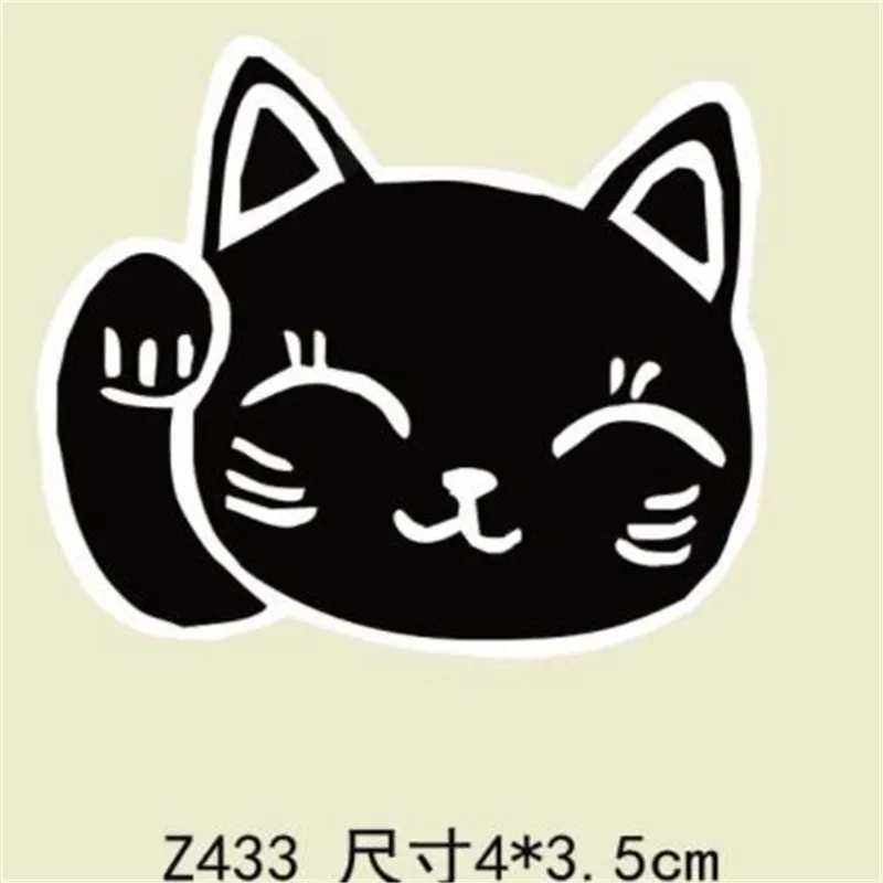 Женская футболка с теплопередачей и принтом lucky cat Байкерская нашивка для одежды