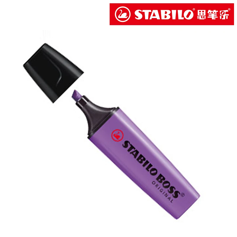 primary purple STABILO,, BOSS, маркеры, пастельные маркеры, 15 видов цветов, одиночный текст, фокус, маркеры, ручки для школы, офиса - Цвет: primary purple