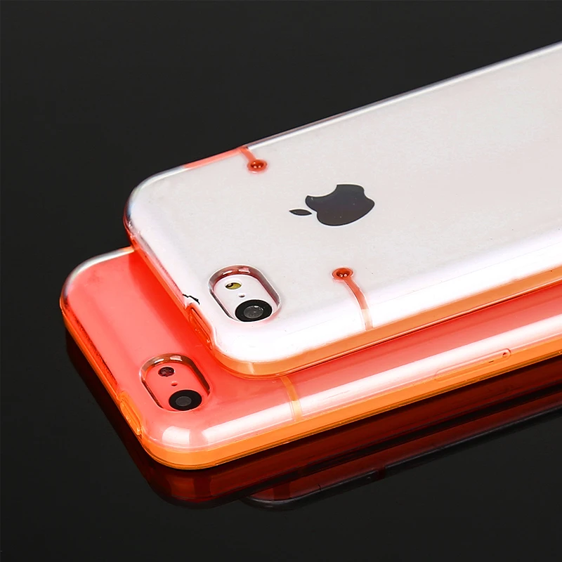 Haissky Роскошные Прозрачный чехол для iPhone 5C Жесткий ПК Защитный Apple телефон