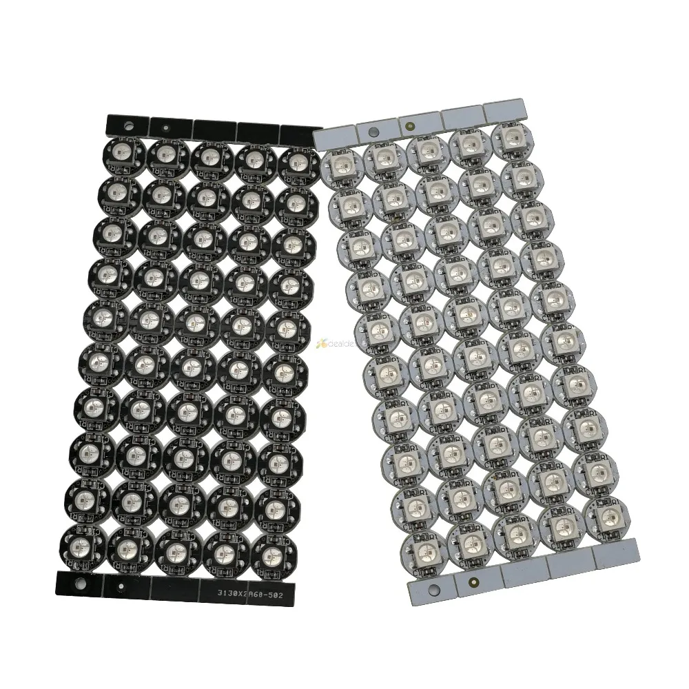 100 шт. 5 в WS2812B 5050 SMD RGB светодиодный чип Встроенный WS2811 IC адрес с Мини печатной платой (10 мм * 3 мм) радиатор