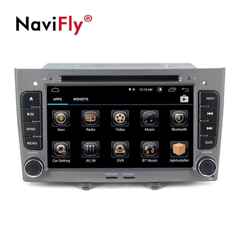 NaviFly 2 din Автомобильный dvd-плеер Android 8,1 Авторадио мультимедийный плеер для PEUGEOT 308 2007-2013408 2011- с gps навигацией