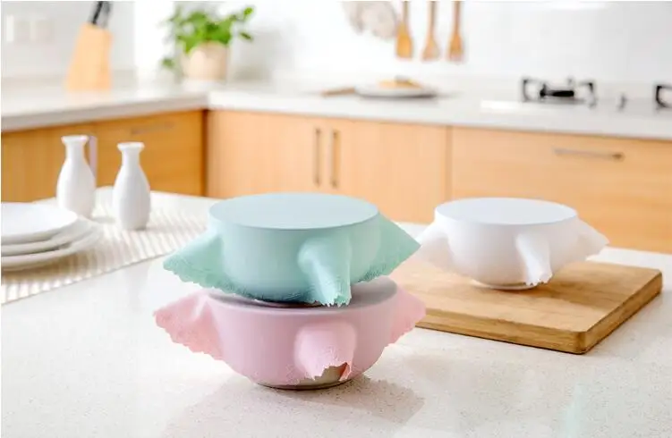 1 шт. Новый FDA Силиконовый стрейч чаша обертывание крышки многоразовые пленки