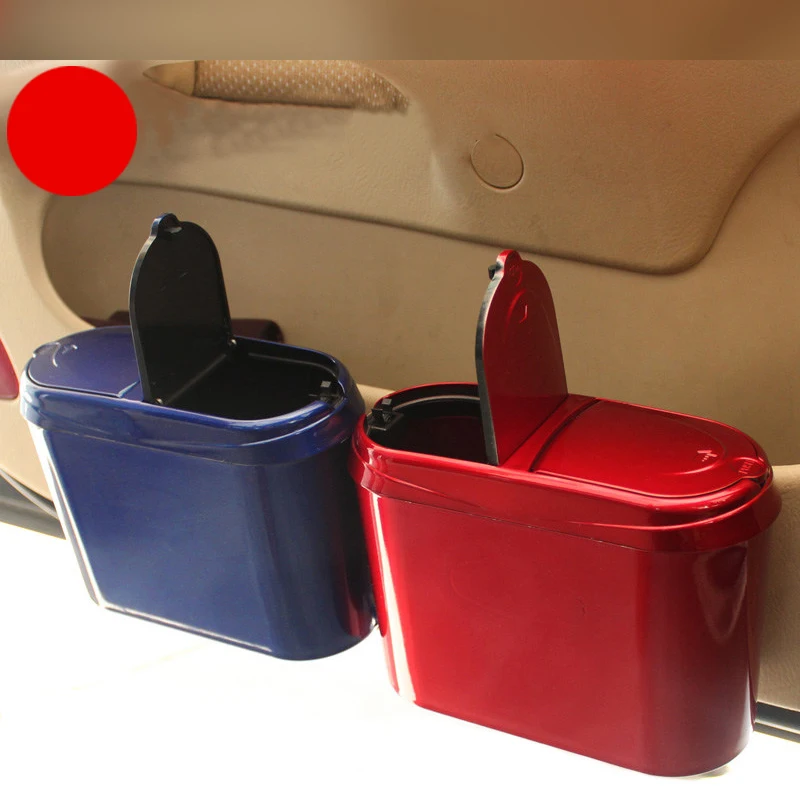 car trash bin Mini garbage can car interior trash bag fashion rubbish Holder Hook Plastic basket supplies multifunc accessories