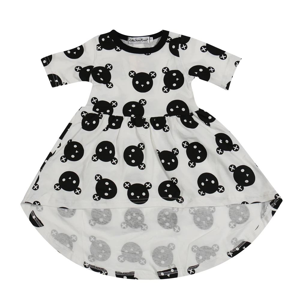 Новинка 2020 детское платье для маленьких девочек милое с мультяшным рисунком