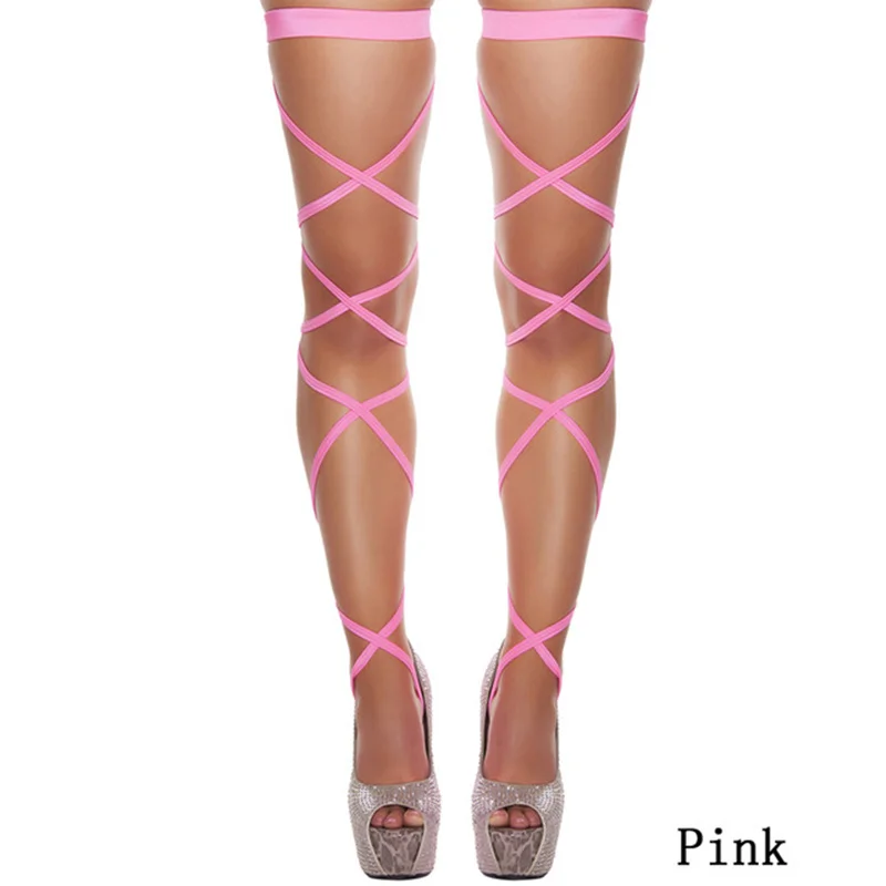 Style 1 Pink Женские сексуальные чулки в готическом стиле, нейлоновые чулки для танцев на шесте, сексуальное нижнее белье, женское сексуальное нижнее белье - Цвет: Style 1 Pink