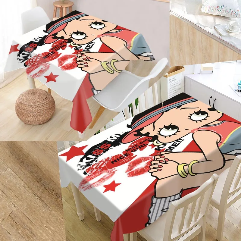tablecloth20 Шунцянь пользовательские betty boop скатерть квадратная/Прямоугольная Скатерть для свадьбы скатерти покрытие ТВ чайная скатерть - Цвет: tablecloth20